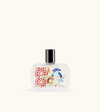 Flacone Di Profumo Fragonard Grenade Pivoine Eau De Parfum 50 Ml Su Sfondo Con Fiori Di Peonia E Melograno.