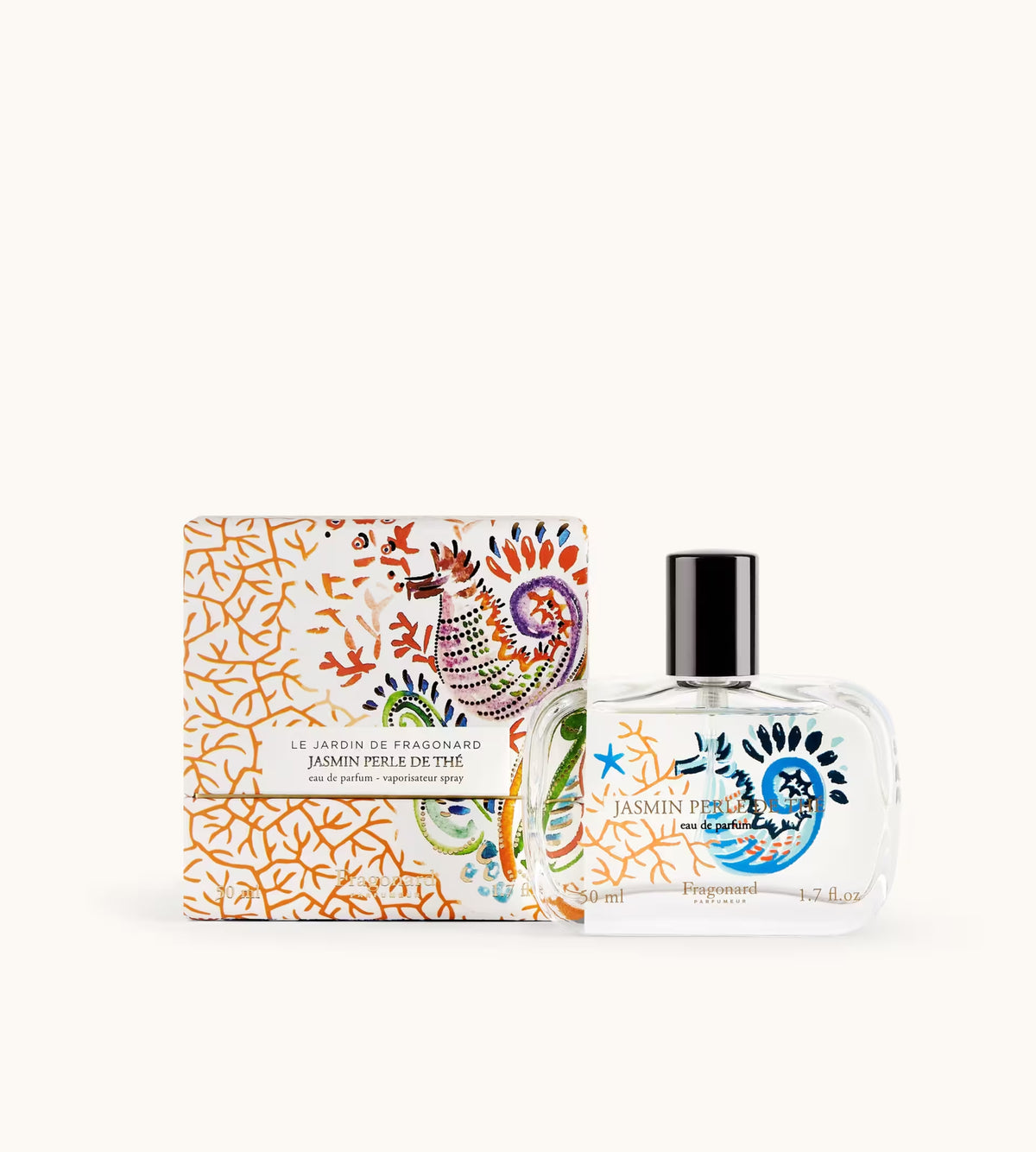 Dettaglio Del Profumo Di Nicchia Fragonard Jasmin Perle De Thé Eau De Parfum 50 Ml Con Note Olfattive Di Gelsomino E Tè.