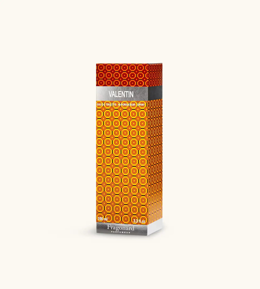 Scatola E Packaging Illustrato Del Profumo Fragonard Valentin Eau De Toilette 100 Ml.