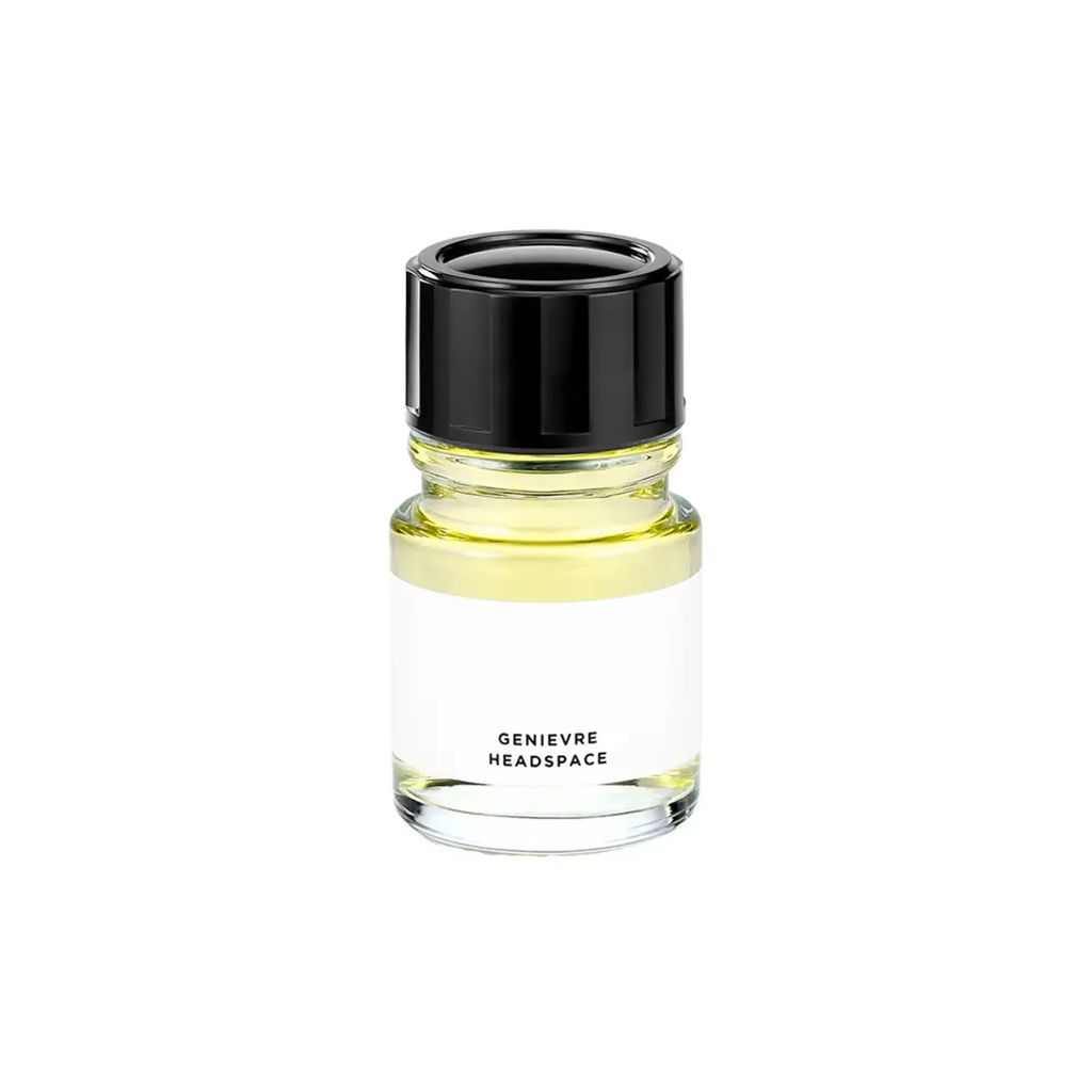 Flacone Di Profumo Headspace Genievre Eau De Parfum 30 Ml Su Sfondo Aromatico E Legnoso.
