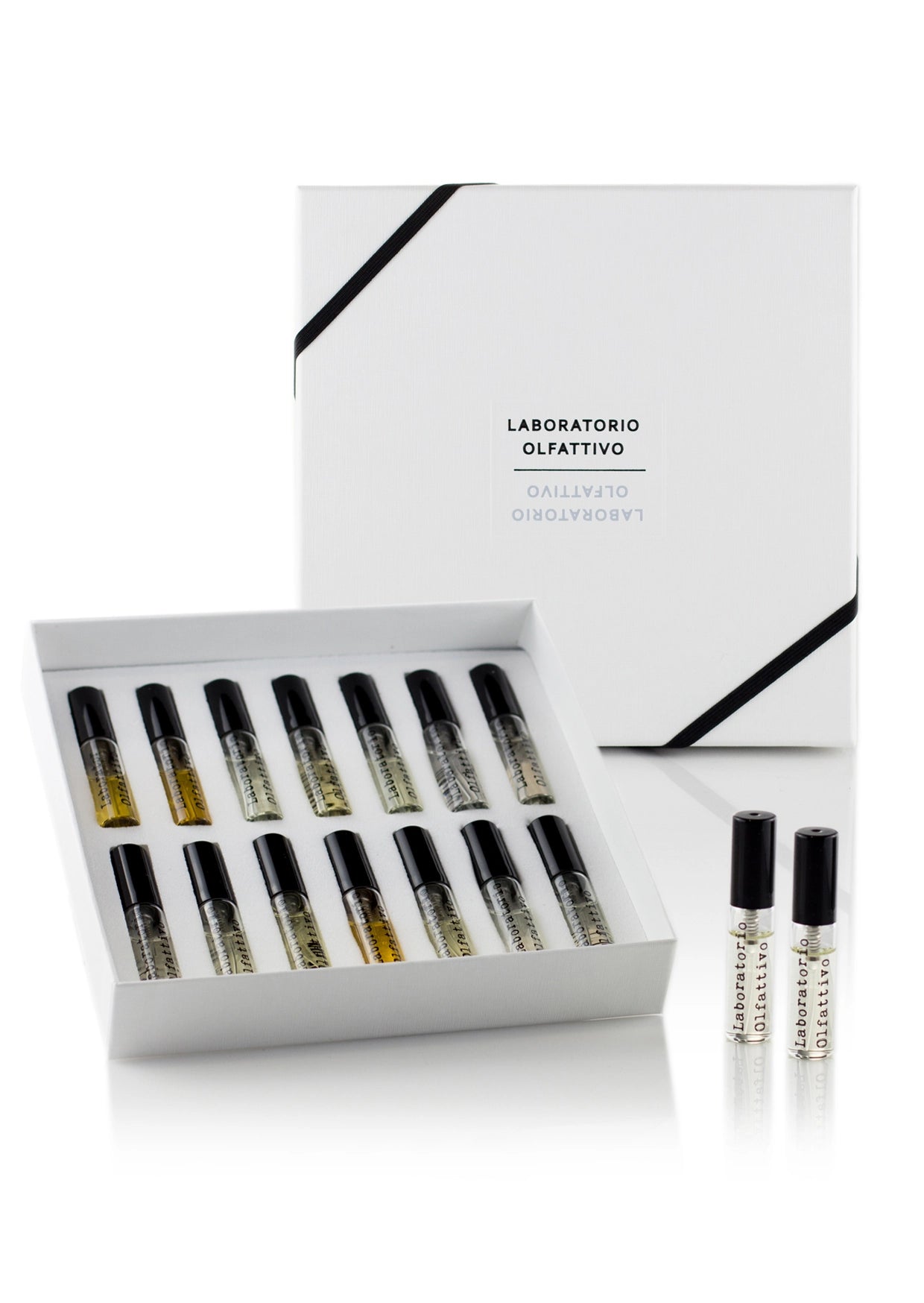 Discovery Kit di Laboratorio Olfattivo: una selezione di visioni liquide per scoprire l'essenza della profumeria di nicchia. Acquista su L'Atelier dei Profumi Teramo con spedizione veloce.