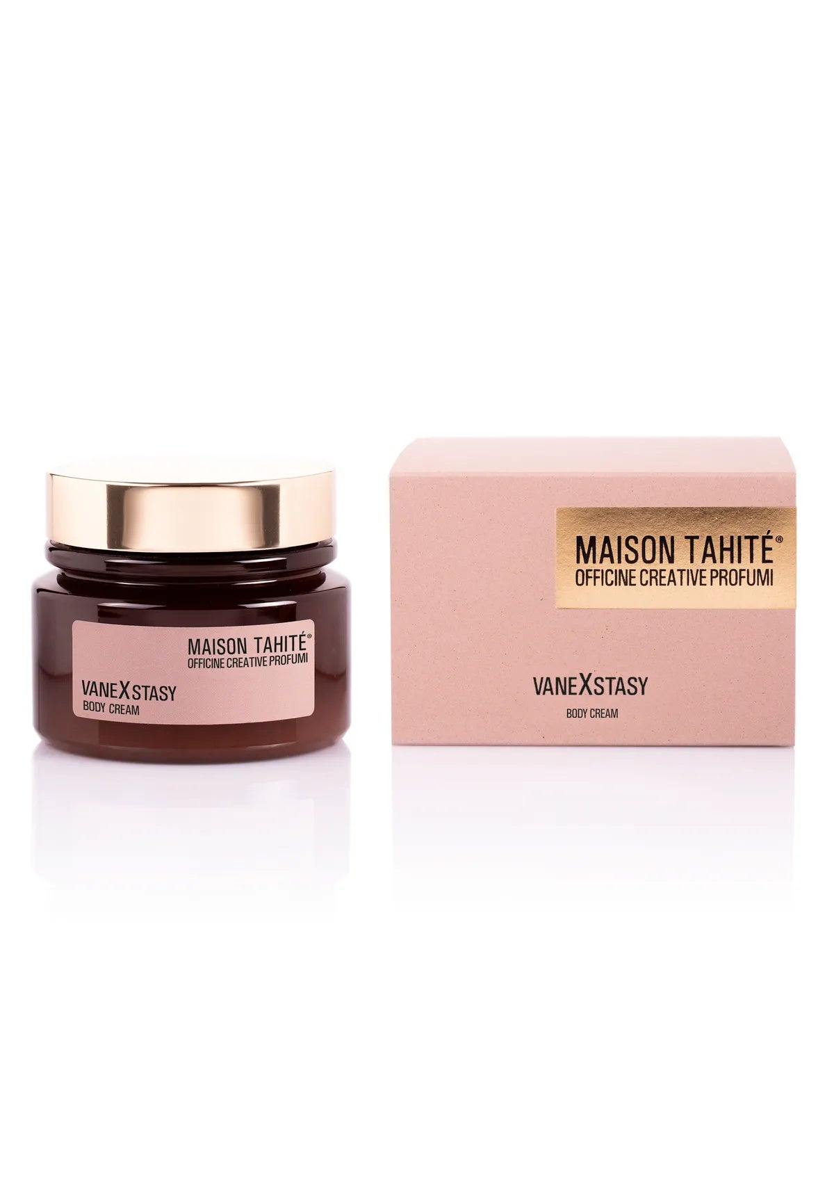 Confezione originale crema corpo Maison Tahité Vanexstasy - L'Atelier dei Profumi