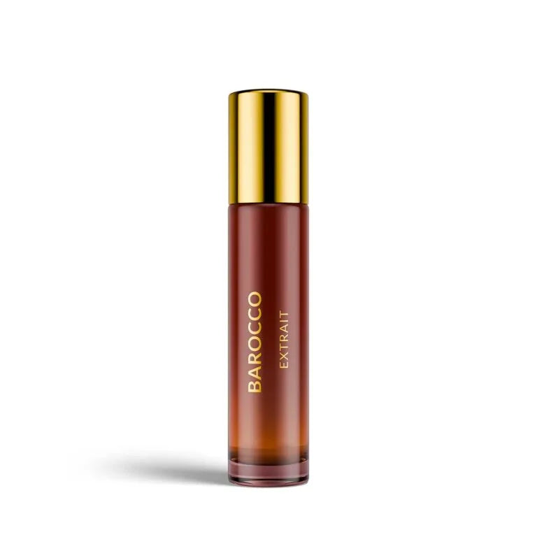 Flacone Di Profumo Officina Delle Essenze Barocco Extrait De Parfum 10 Ml Su Sfondo Opulento E Raﬃnato.