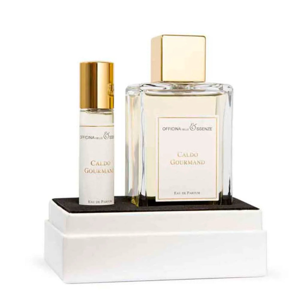 Set Officina delle Essenze Caldo Gourmand: flacone 100ml e travel size 10ml - L'Atelier dei Profumi