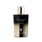 Flacone Di Profumo Simone Andreoli Oud Scandalous Madness Extrait De Parfum 50 Ml Su Sfondo Lussuoso E Intenso.