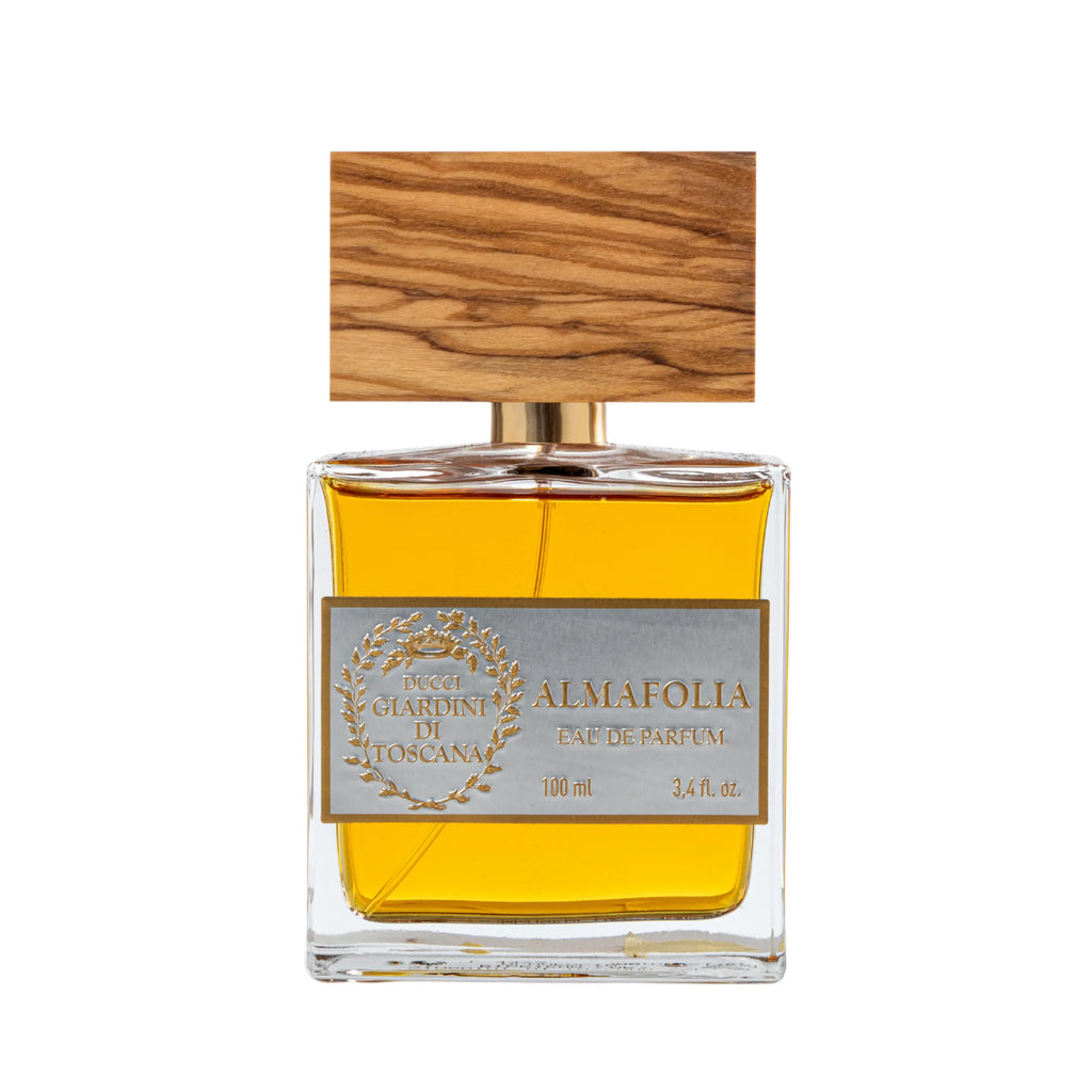 Foto frontale del flacone di profumo Almafolia di Giardini di Toscana Eau de Parfum | L'Atelier Dei Profumi