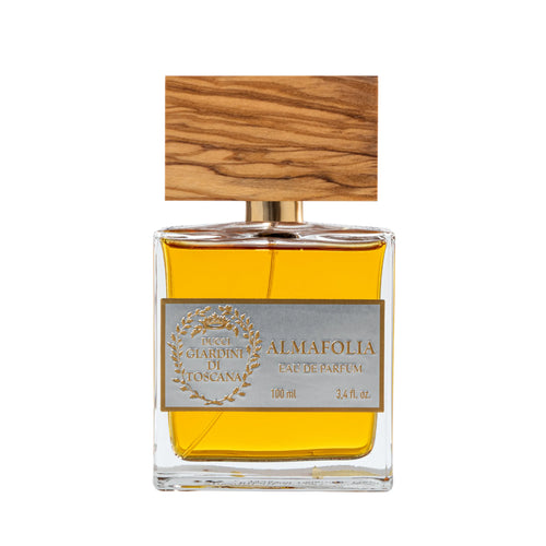 Foto frontale del flacone di profumo Almafolia di Giardini di Toscana Eau de Parfum | L'Atelier Dei Profumi