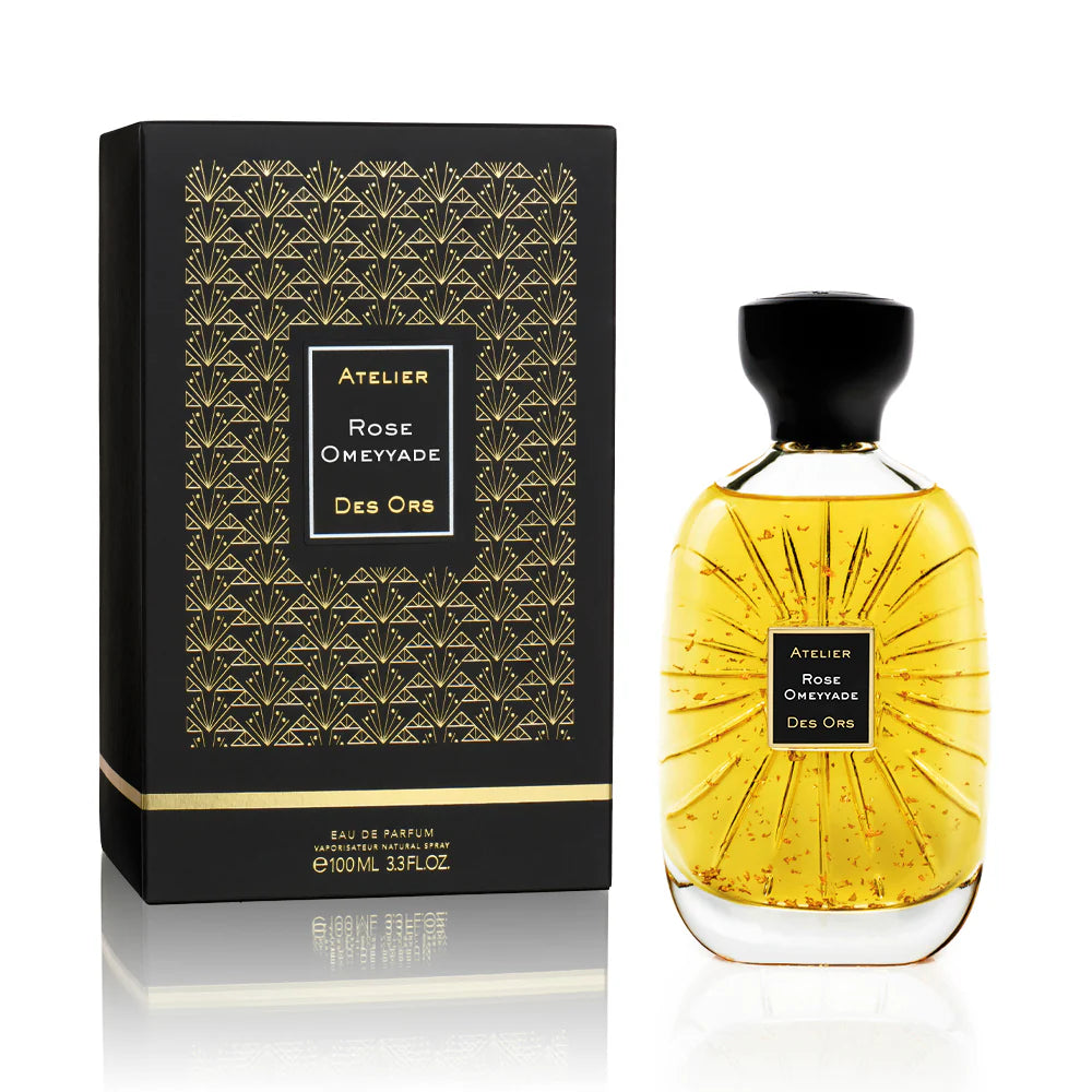 Rose Omeyyade Atelier Des Ors: un profumo vellutato, sensuale e ispirato all'Oriente. Packaging