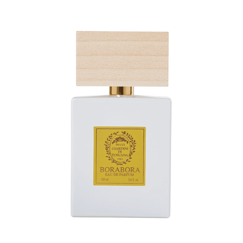 Foto frontale del flacone di profumo Borabora di Giardini di Toscana Eau de Parfum| L'Atelier Dei Profumi