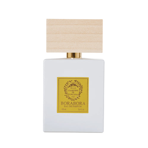 Foto frontale del flacone di profumo Borabora di Giardini di Toscana Eau de Parfum| L'Atelier Dei Profumi