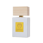 Dettaglio del profumo di nicchia Borabora di Giardini di Toscana con flacone e scatola di packaging elegante, vista da un'altra angolazione. | L'Atelier Dei Profumi