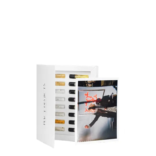 Dettaglio foto artistica flaconi campioncini Place des Lices Discovery Kit