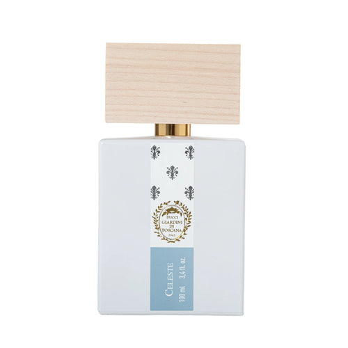 Foto frontale del flacone di profumo Celeste di Giardini di Toscana Eau de Parfum| L'Atelier Dei Profumi