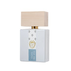 Dettaglio del profumo di nicchia Celeste di Giardini di Toscana con flacone e scatola di packaging elegante, vista da un'altra angolazione. | L'Atelier Dei Profumi
