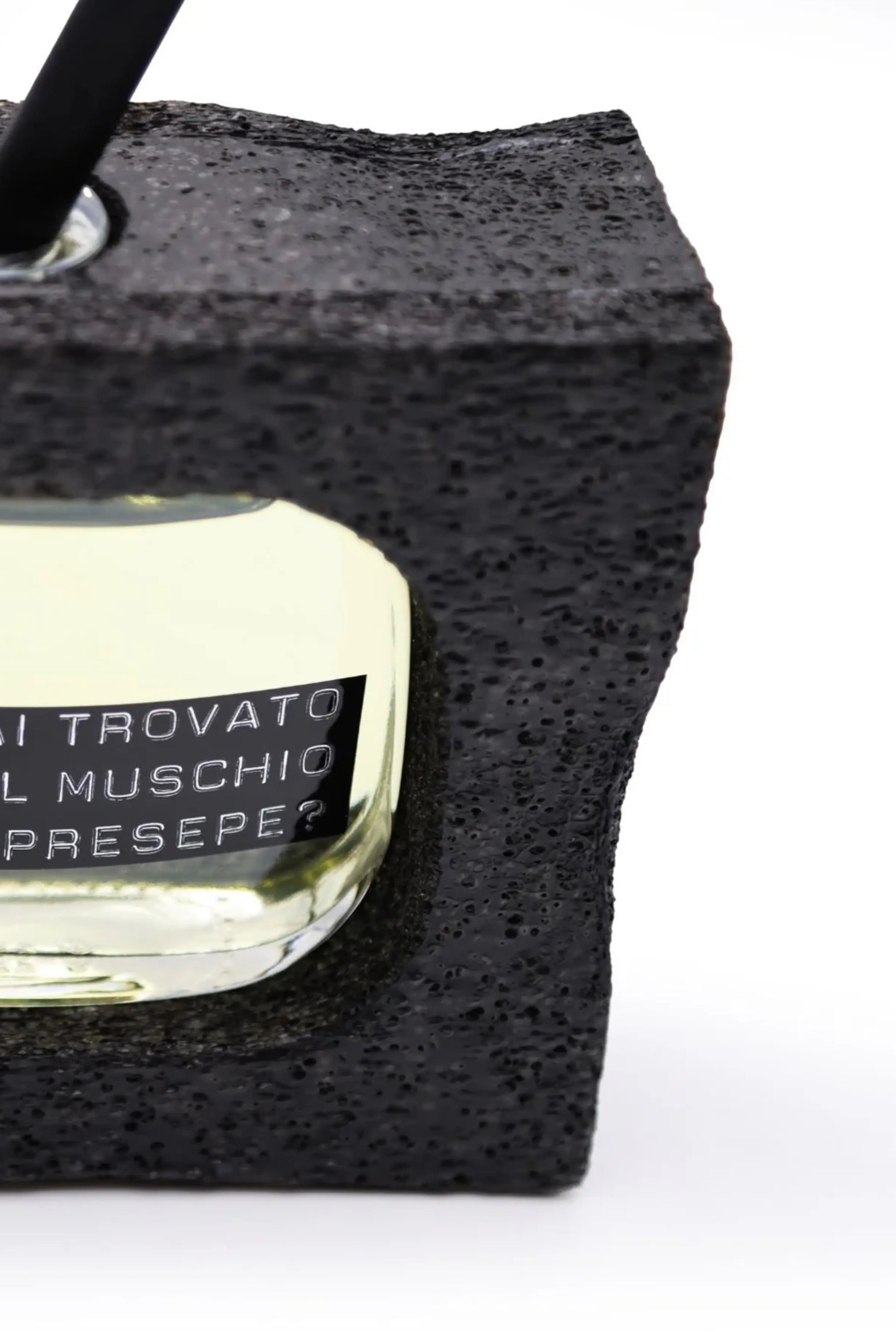Dettaglio del diffusore Filippo Sorcinelli con note di muschio e terra bagnata | L'Atelier dei Profumi