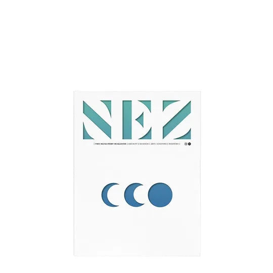 Copertina Nez Magazine N. 15 sul tema del tempo e della memoria olfattiva, disponibile su L'Atelier dei Profumi.