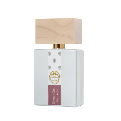 Foto frontale del flacone di profumo Shabby Chic di Giardini di Toscana Eau de Parfum. | L'Atelier Dei Profumi