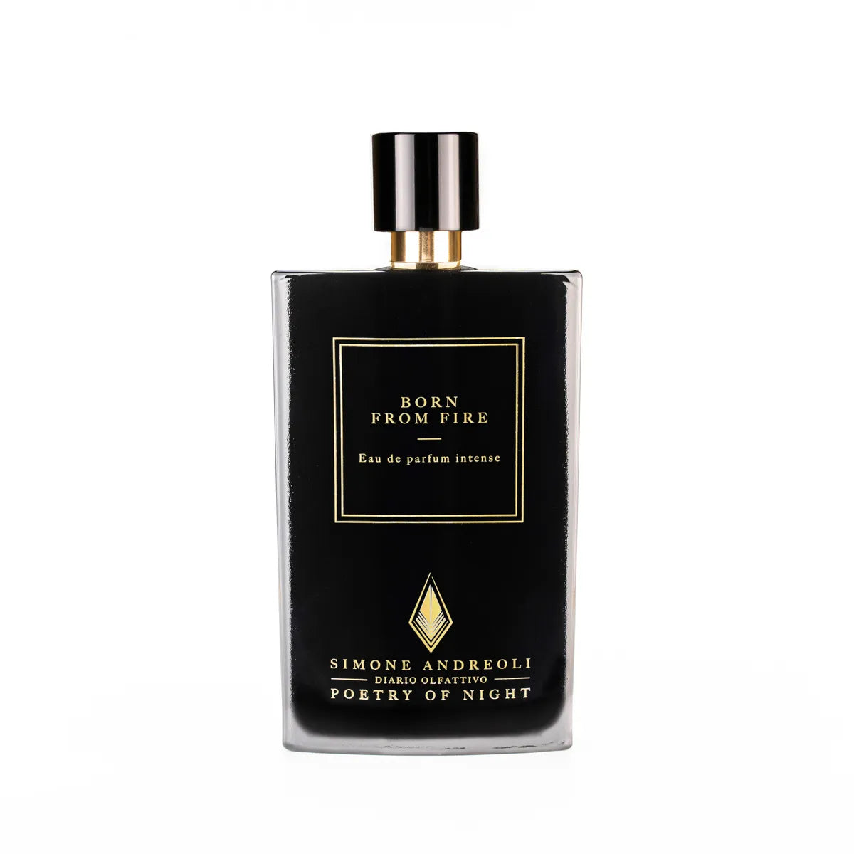 Simone Andreoli Born From Fire: flacone originale della fragranza calda e speziata - L'Atelier dei Profumi