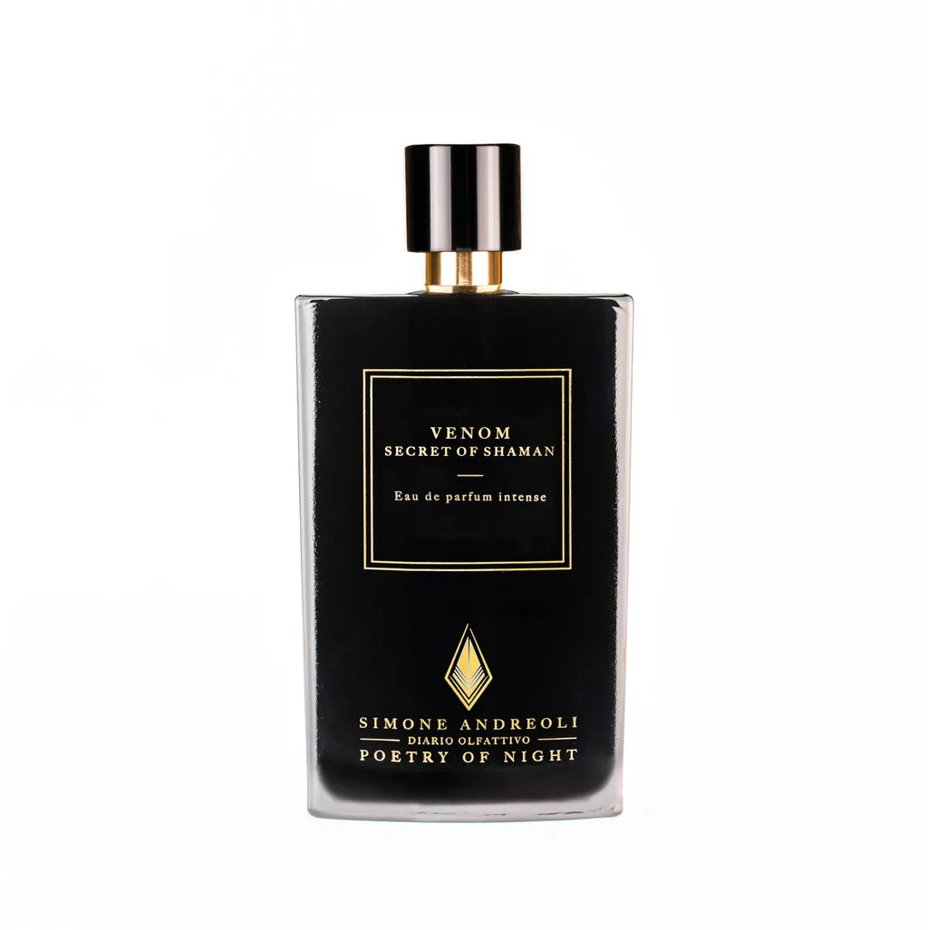 Simone Andreoli Venom Secret of Shaman: flacone dell'intensa fragranza sciamanica - L'Atelier dei Profumi