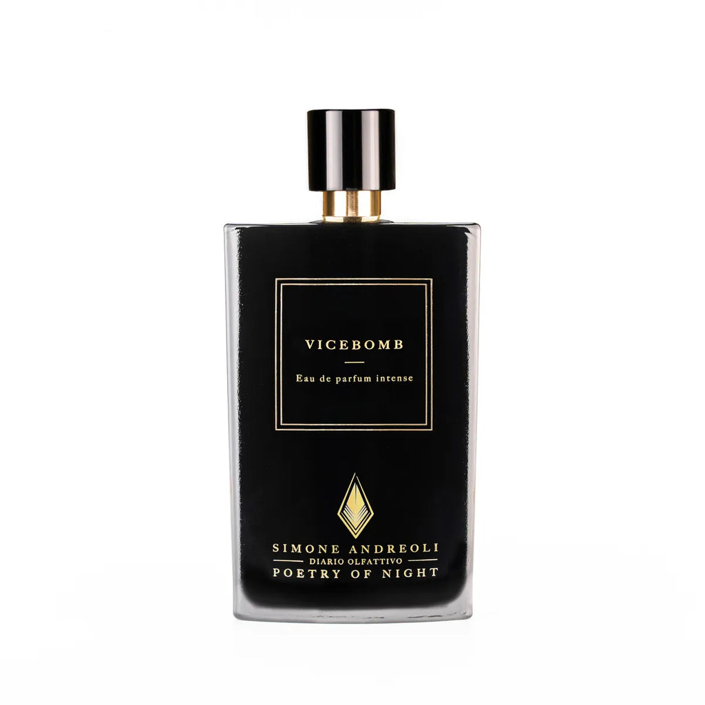 Simone Andreoli Vicebomb: flacone del profumo gourmand all'amarena e vaniglia - L'Atelier dei Profumi
