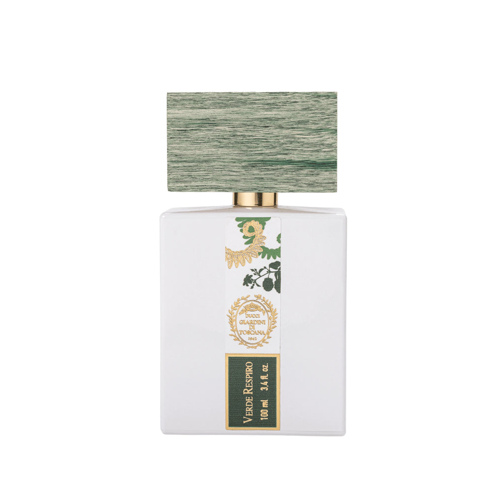 Foto frontale del flacone di profumo Verde Respiro di Giardini di Toscana Eau de Parfum | L'Atelier Dei Profumi