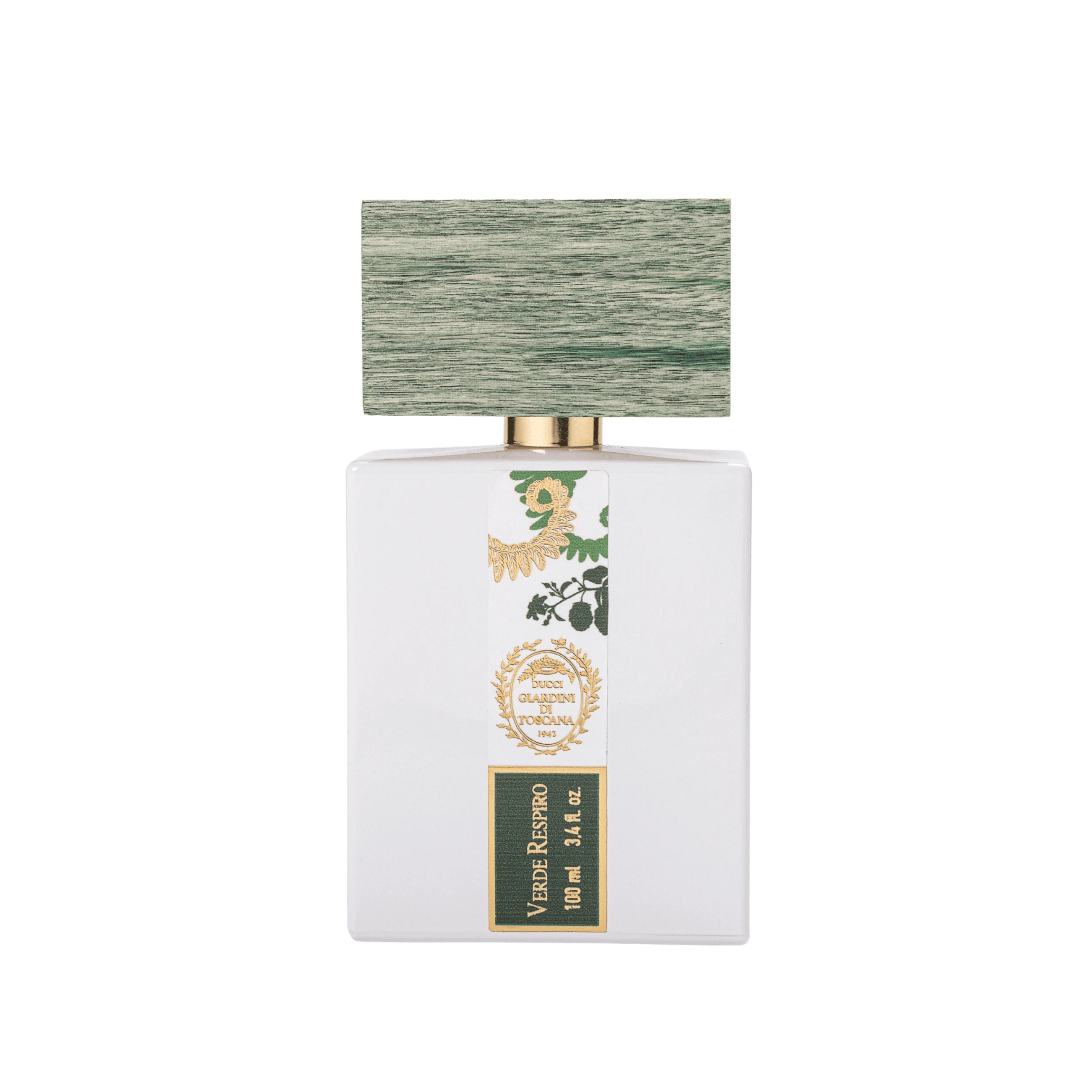 Foto frontale del flacone di profumo Verde Respiro di Giardini di Toscana Eau de Parfum | L'Atelier Dei Profumi
